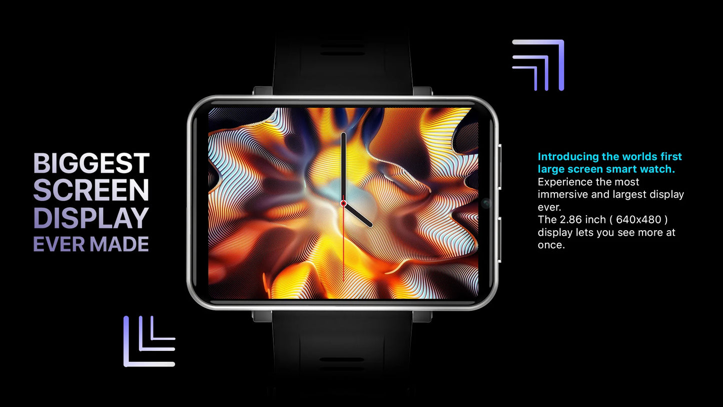 2.86 Inch Big Screen DM100 Smart Watch Android 7.1 OS Phone 3 GB 32GB 5MP Camera