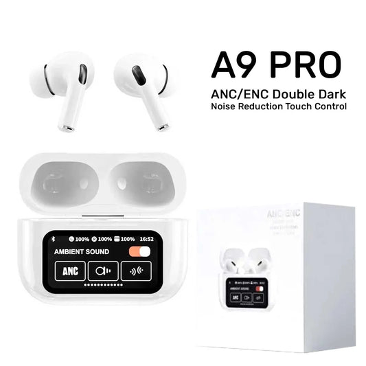A9 Pro Airpods ANC/ENC Noise Reduction Touch Control Bluetooth Wireless Earbuds
