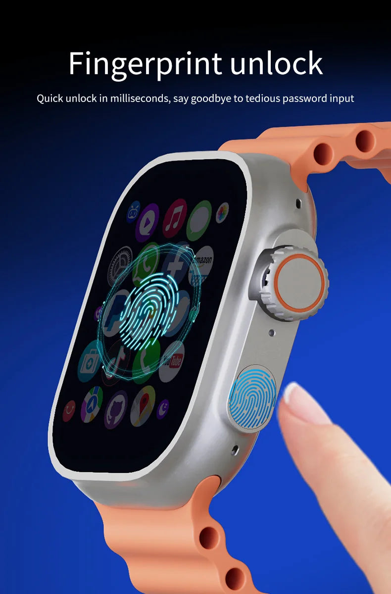 DW100 Pro 5G LTE Smartwatch Fingerprint Unlock Control Smart Watch 512GB